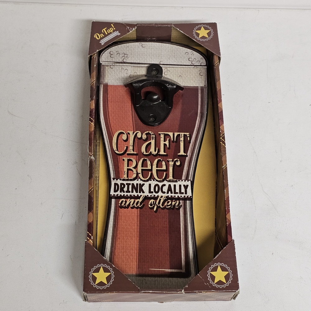 On Tap! by Boston Warehouse Wall Mounted Beer Opener – Craft Beer Drink Locally